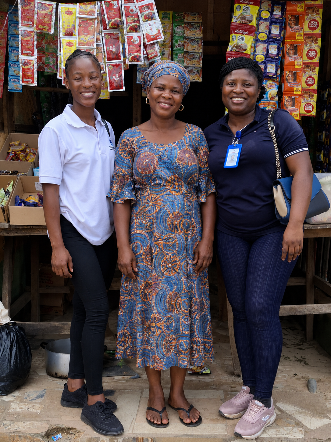 AvisMoney staff with a happy customer