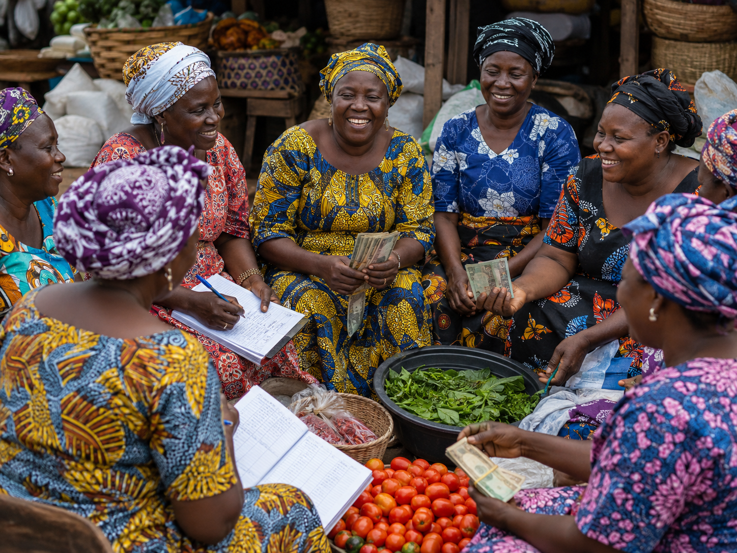 Market women whose AvisMoney group loans were approved