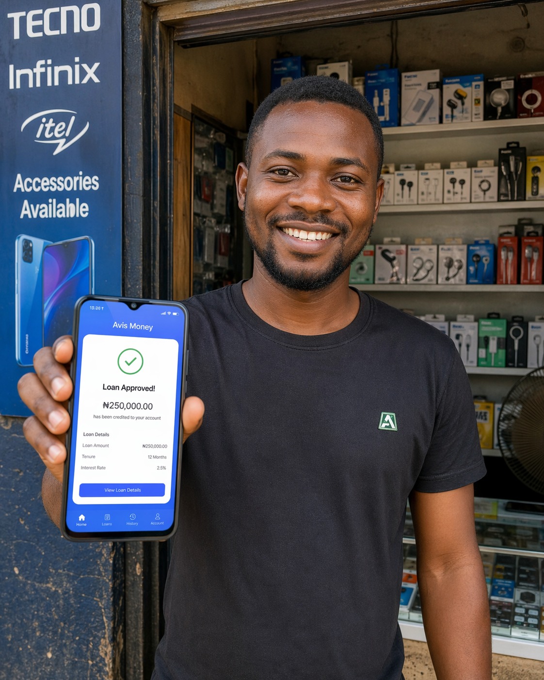 Shop owner whose AvisMoney SME loan was approved